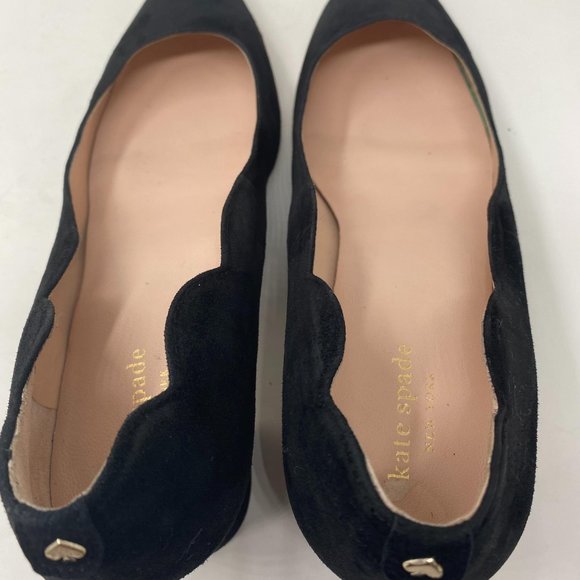 Kate Spade Mindi Yasmin Heel 9.5 Black Suede - Picture 7 of 11